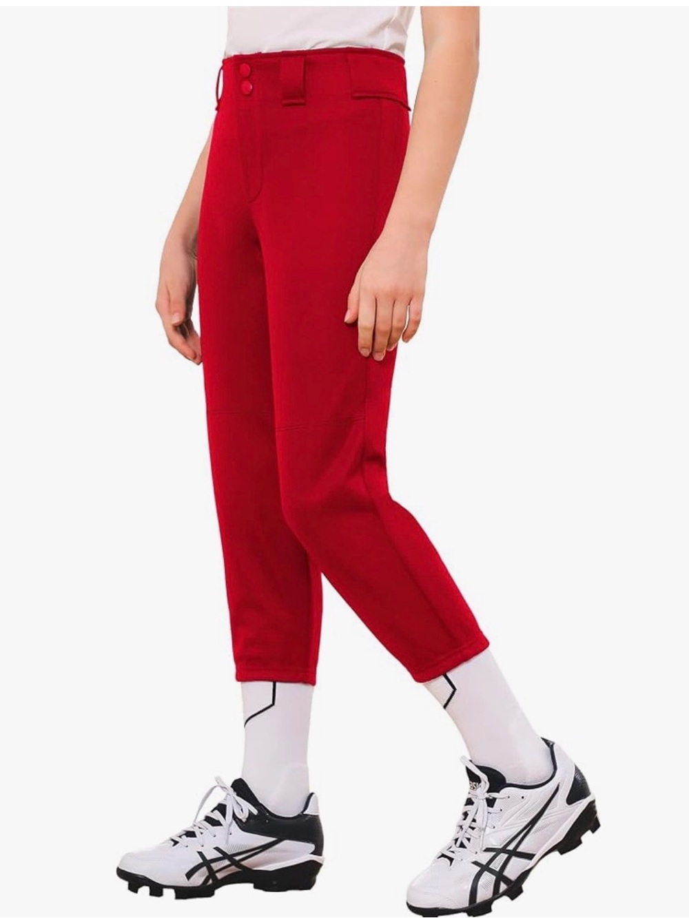 Stelle Softball/T-Ball Pants for Girls Youth with Pockets Red Size Large